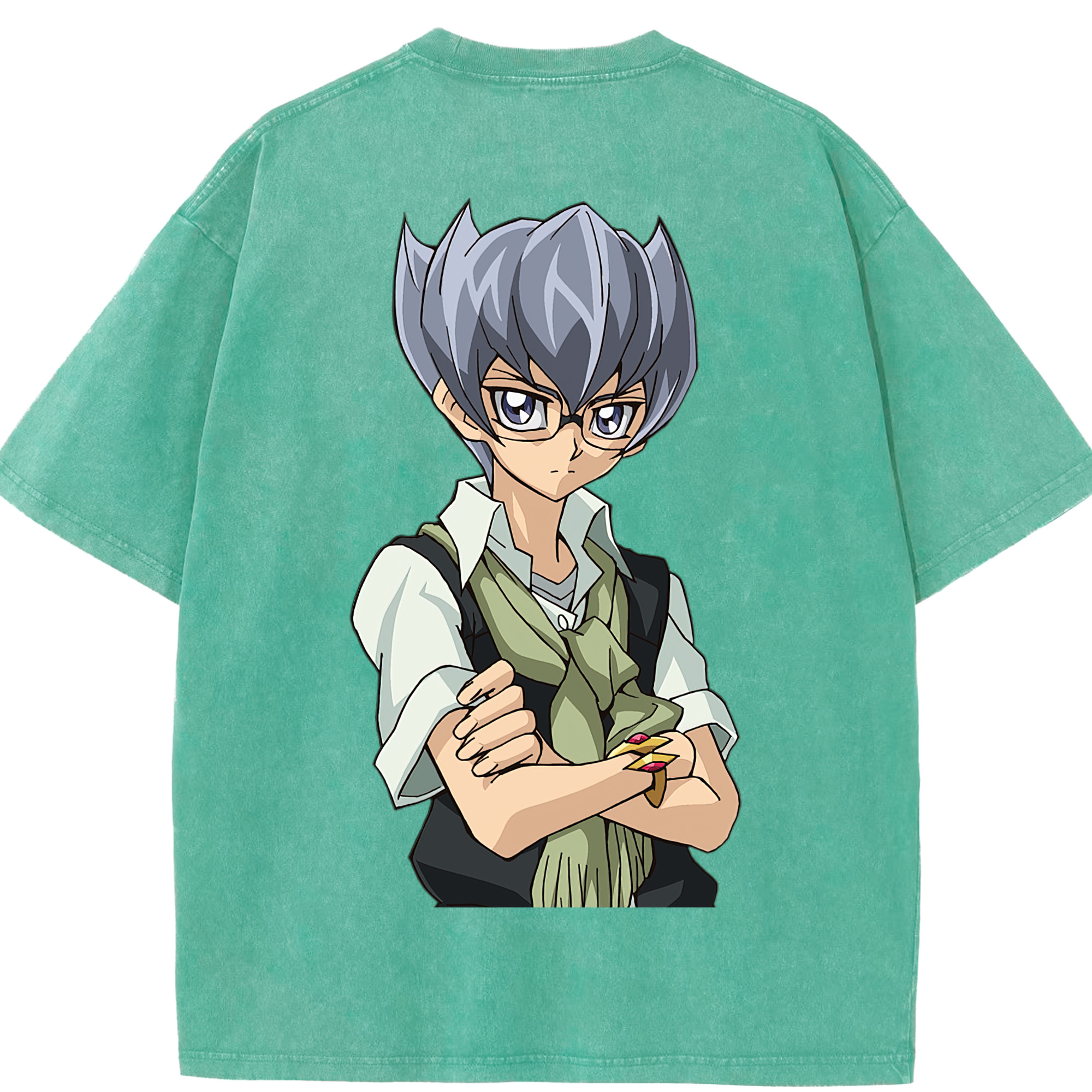 （画像用） 遊☆戯☆王 Yu-Gi-Oh! 綿100% ヴィンテージ風 半袖Tシャツ（背面プリント）